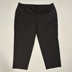 Women's Charcoal Gray Ponte Ankle Pants
